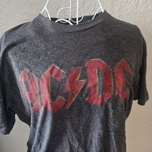 AC/DC Charcoal Tee with Red Logo